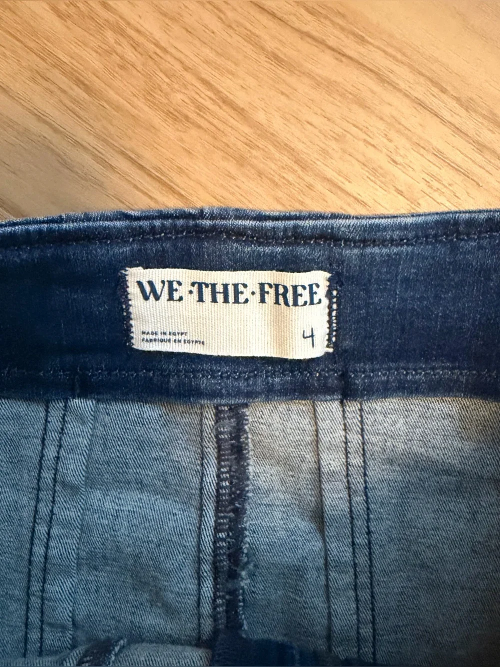 Free People Dark Indigo Front-Zip Panel Denim Mini Skirt
